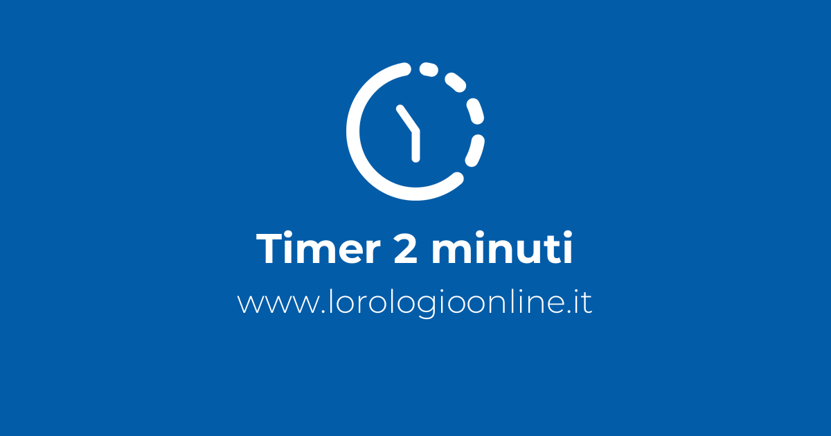 Timer 2 minuti (Conto alla rovescia di 2 minuti) - Gratuito, semplice e  facile da usare